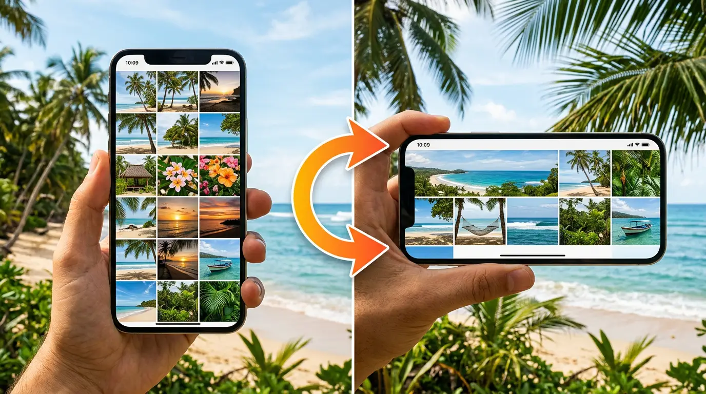 Hula Balua portrait vs landscape - recommended mobile orientation for the 6×6 grid